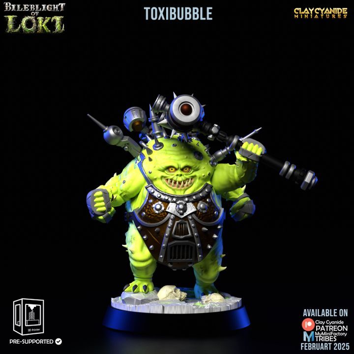 Toxibubble — Dark Fantasy Monsters STL miniature by Clay Cyanide