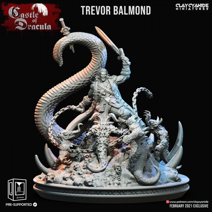 Trevor Balmond — Fantasy Heroes & Champions STL miniature by Clay Cyanide