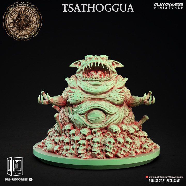 Tsathoggua — Dark Fantasy Monsters STL miniature by Clay Cyanide