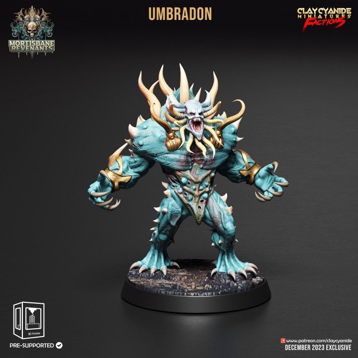 Umbradon — Dark Fantasy Monsters STL miniature by Clay Cyanide