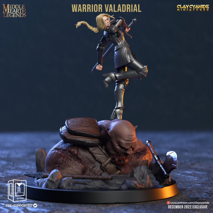 Valadrial — Fantasy Heroes & Champions STL miniature by Clay Cyanide
