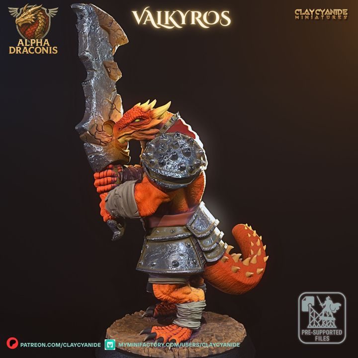 Valkyros — Dragon Miniatures STL miniature by Clay Cyanide