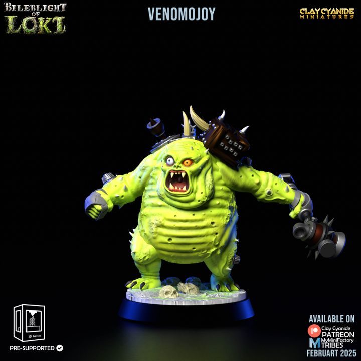 Venomojoy — Dark Fantasy Monsters STL miniature by Clay Cyanide