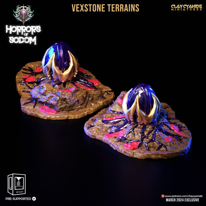 Vexstone Terrain 4 — Terrain & Dungeon Props STL miniature by Clay Cyanide