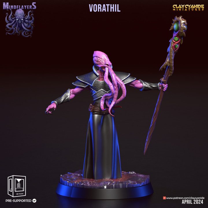 Vorathil — Dark Fantasy Monsters STL miniature by Clay Cyanide