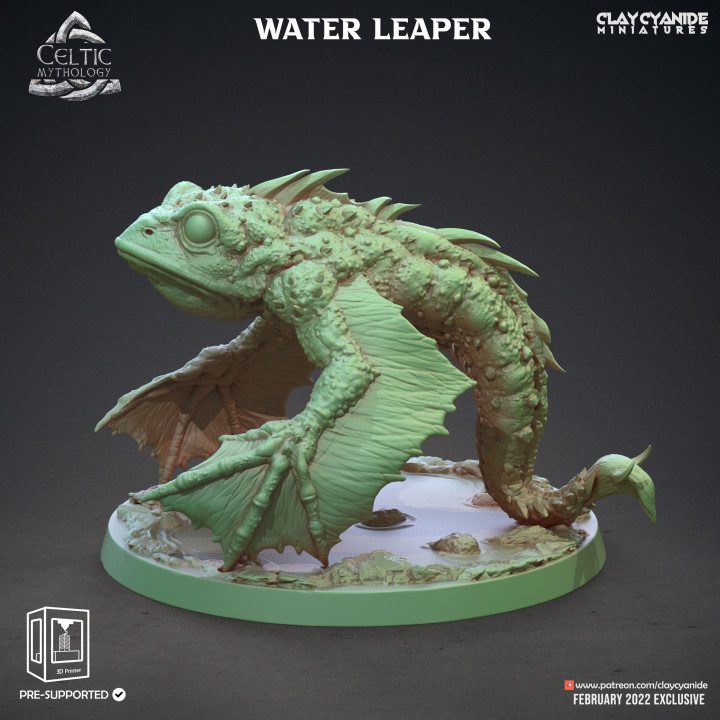 Water Leaper — Dark Fantasy Monsters STL miniature by Clay Cyanide