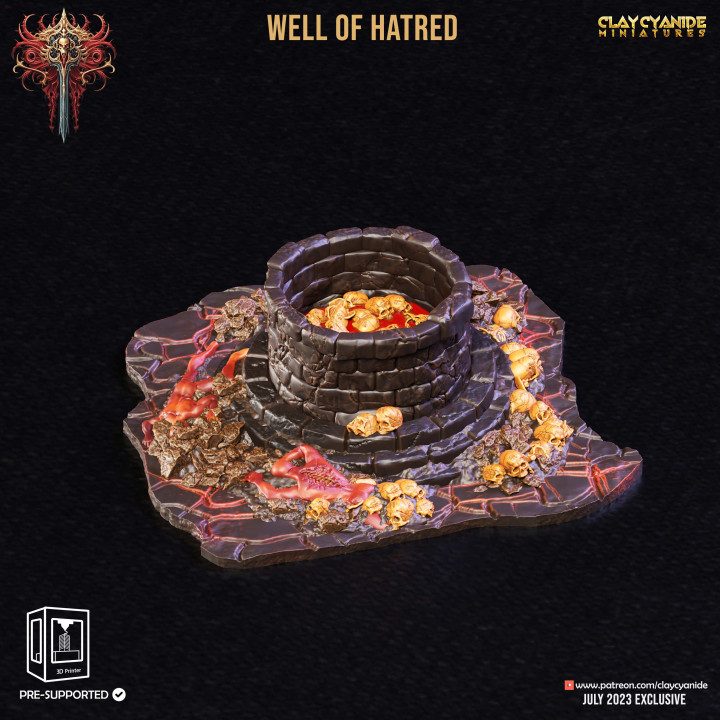 Well of Hatred — Terrain & Dungeon Props STL miniature by Clay Cyanide