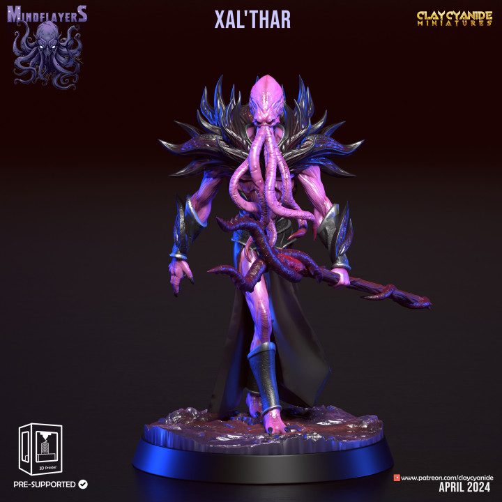Xal'thar — Dark Fantasy Monsters STL miniature by Clay Cyanide