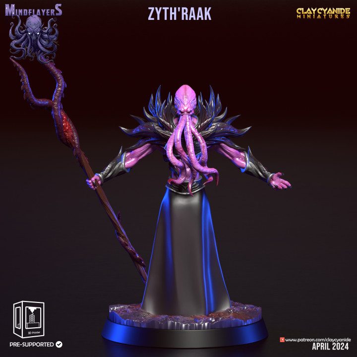 Zyth'raak — Dark Fantasy Monsters STL miniature by Clay Cyanide