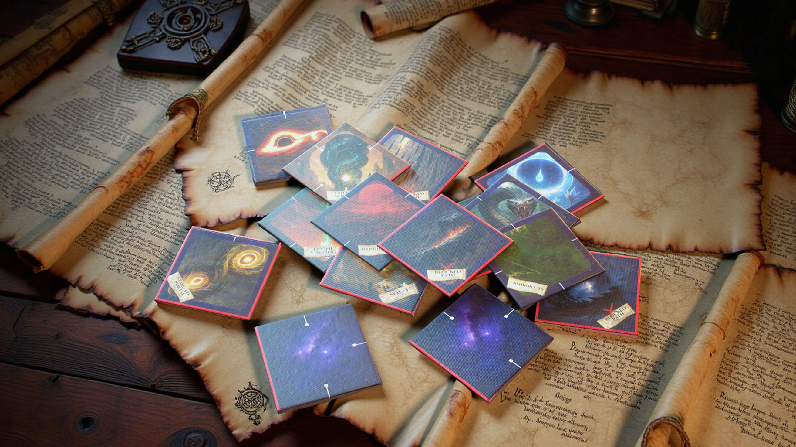 Starseed board tiles scattered