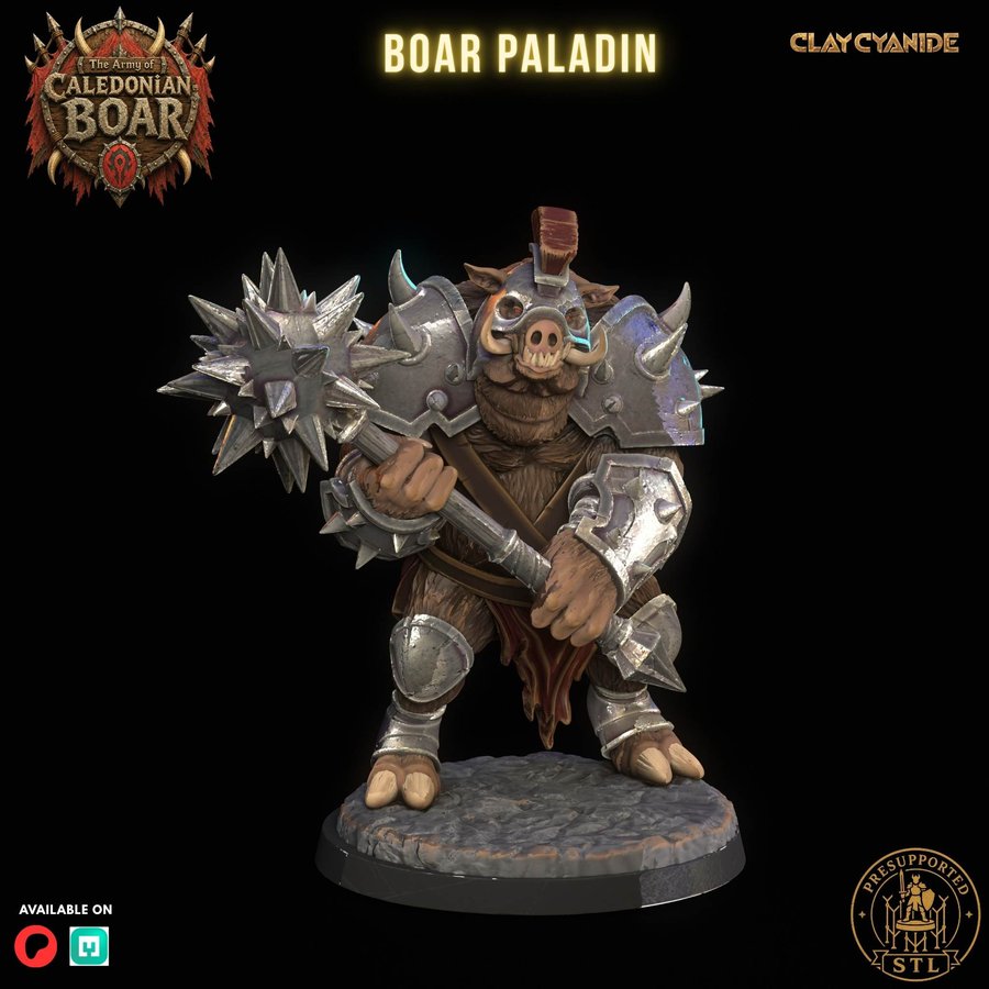 Boar Paladin — the oath-sworn