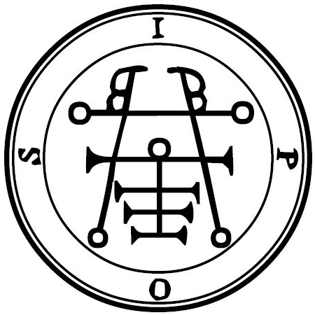 Seal of Ipos — Ars Goetia demon #22 Count/Prince sigil from the Lesser Key of Solomon